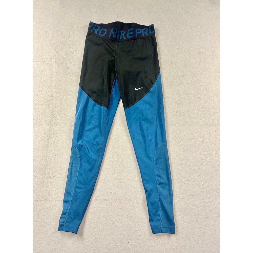 Nike Women's Pro Dri-Fit Training Leggings Tights Teal Medium Tight Fit